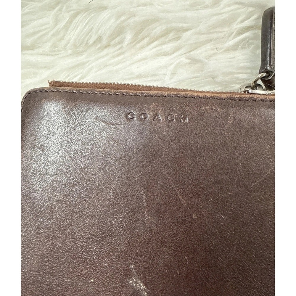 Vintage Coach Brown Glove Tanned Leather Zip Around Bifold Wallet - Picture 2 of 8